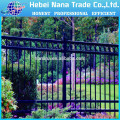 Galvanized steel garden fence / metal fence panel with 3 rails